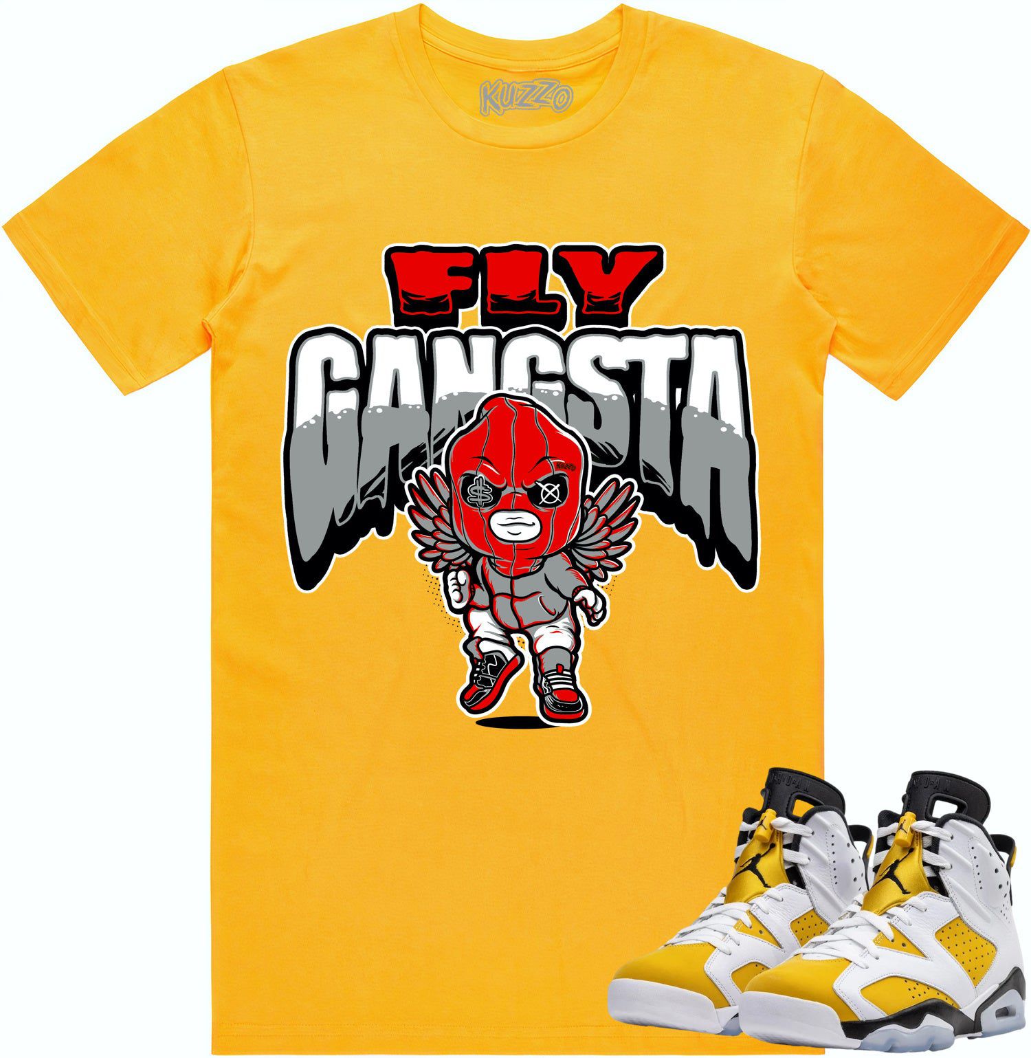 Jordan 6 Yellow Ochre 6s Shirt to Match - RED FLY GANGSTA