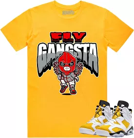 Jordan 6 Yellow Ochre 6s Shirt to Match - RED FLY GANGSTA