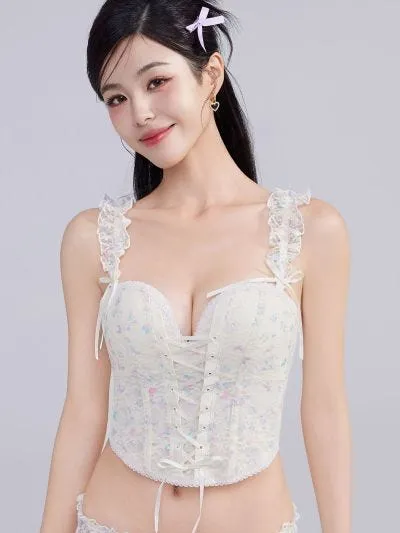 KENTA, Lace Corset Bra