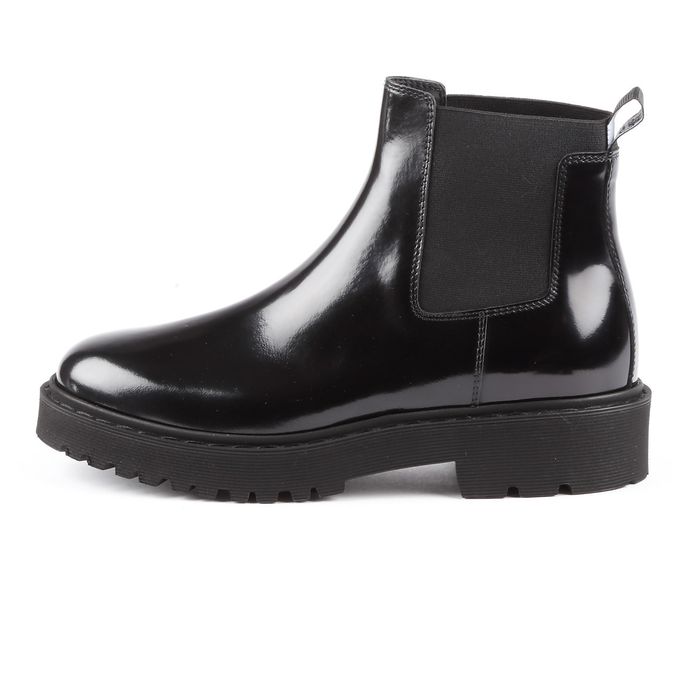 LEATHER CHELSEA BOOTS Woman Black