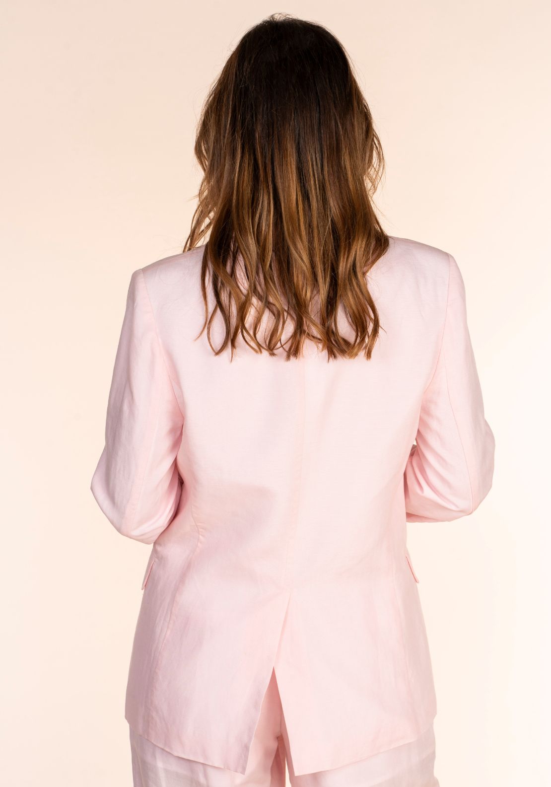 Linen Suit Jacket - Pink