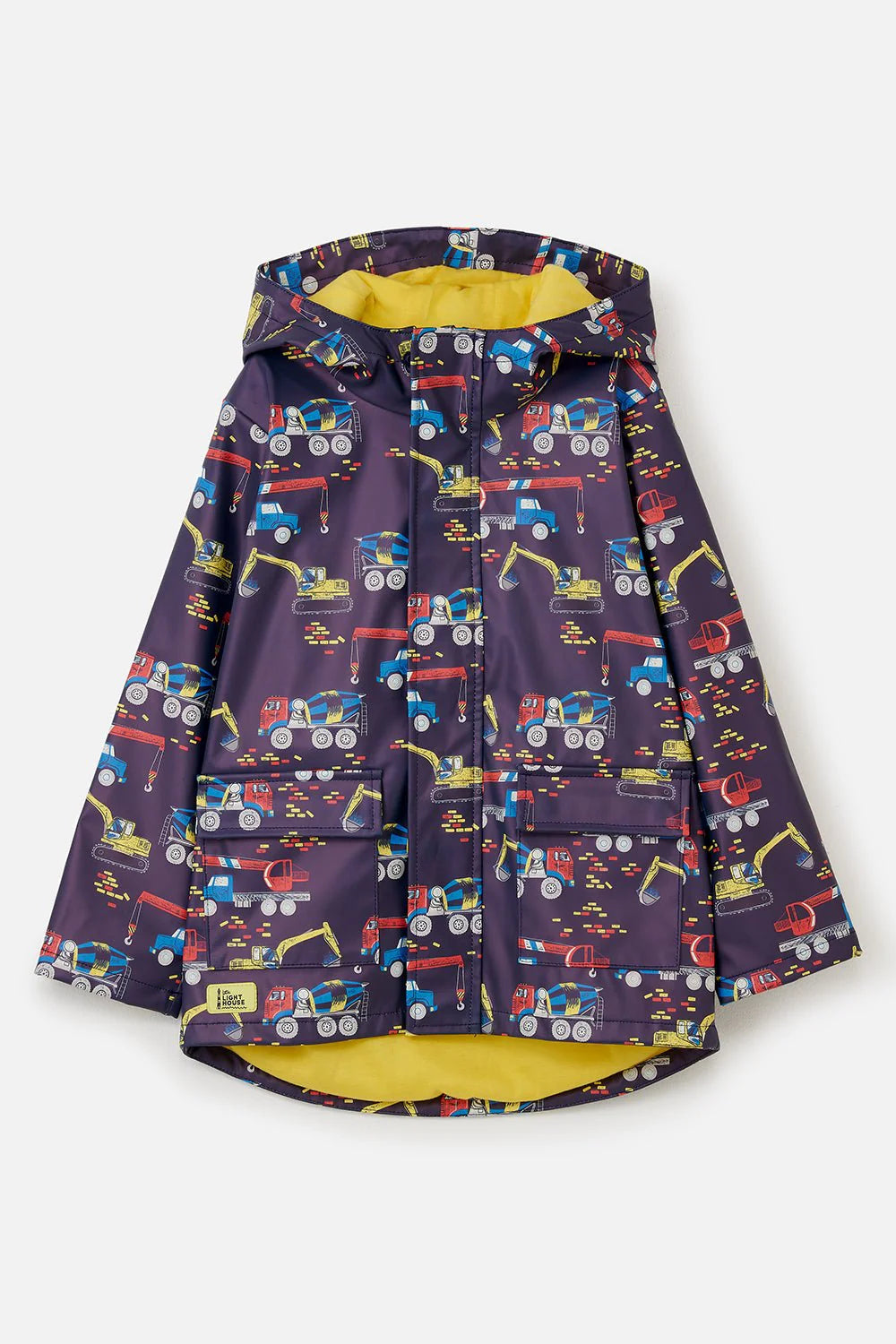 Little lighthouse-  Boys Navy Construction Print Jacket