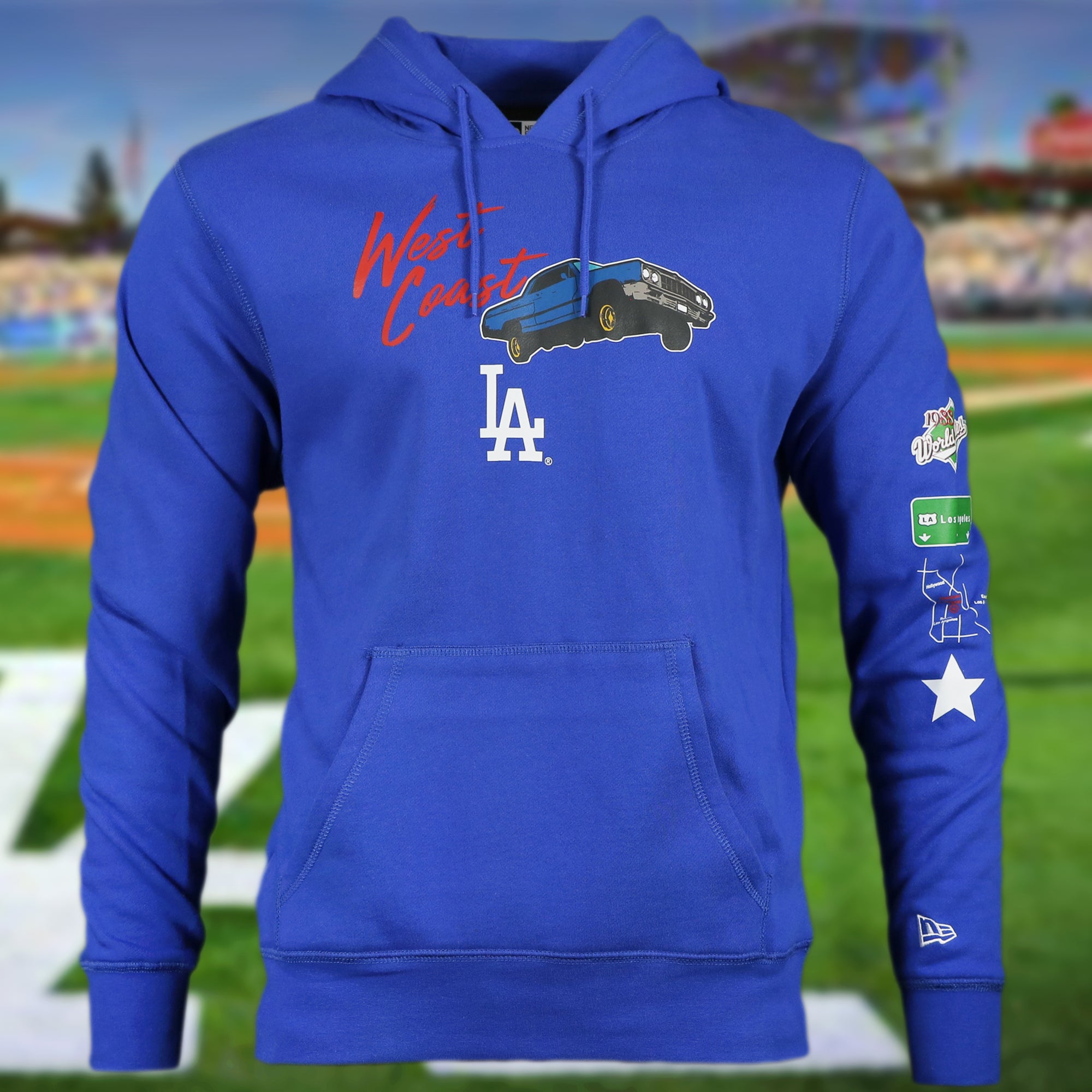 Los Angeles Dodgers City Transit 59Fifty Fitted Matching Royal Pullover Hoodie