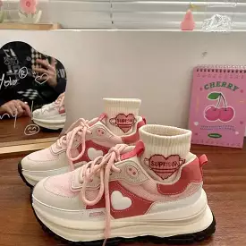 Love Heart Pink Sneakers SP17671