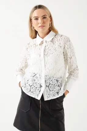 Marc Angelo Collared Lace Shirt