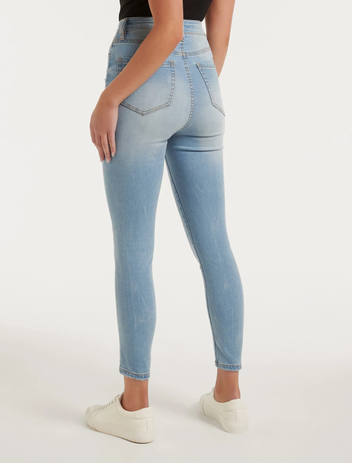 Mila Cropped High-Rise Skinny Jeans