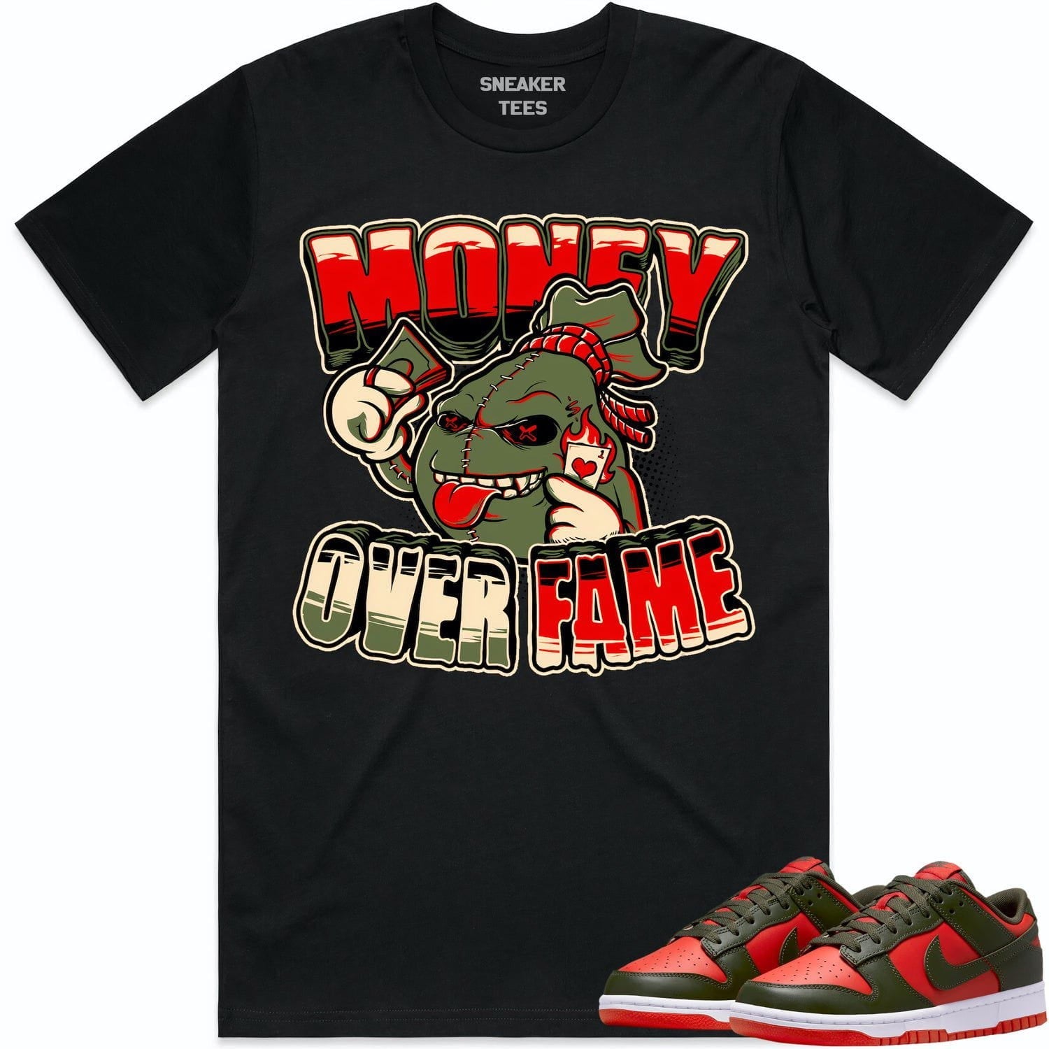 Mystic Red Dunks Shirt to Match - OLIVE MOF