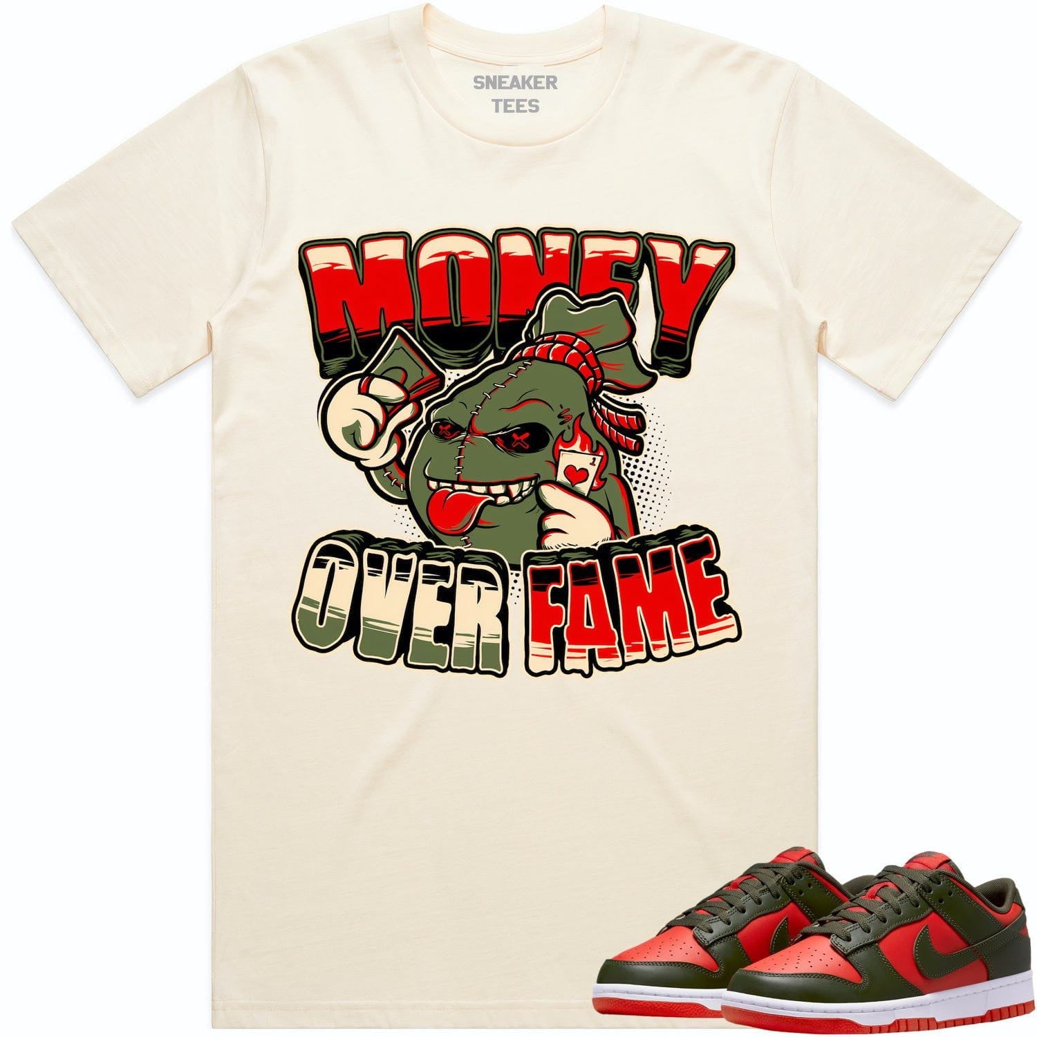 Mystic Red Dunks Shirt to Match - OLIVE MOF