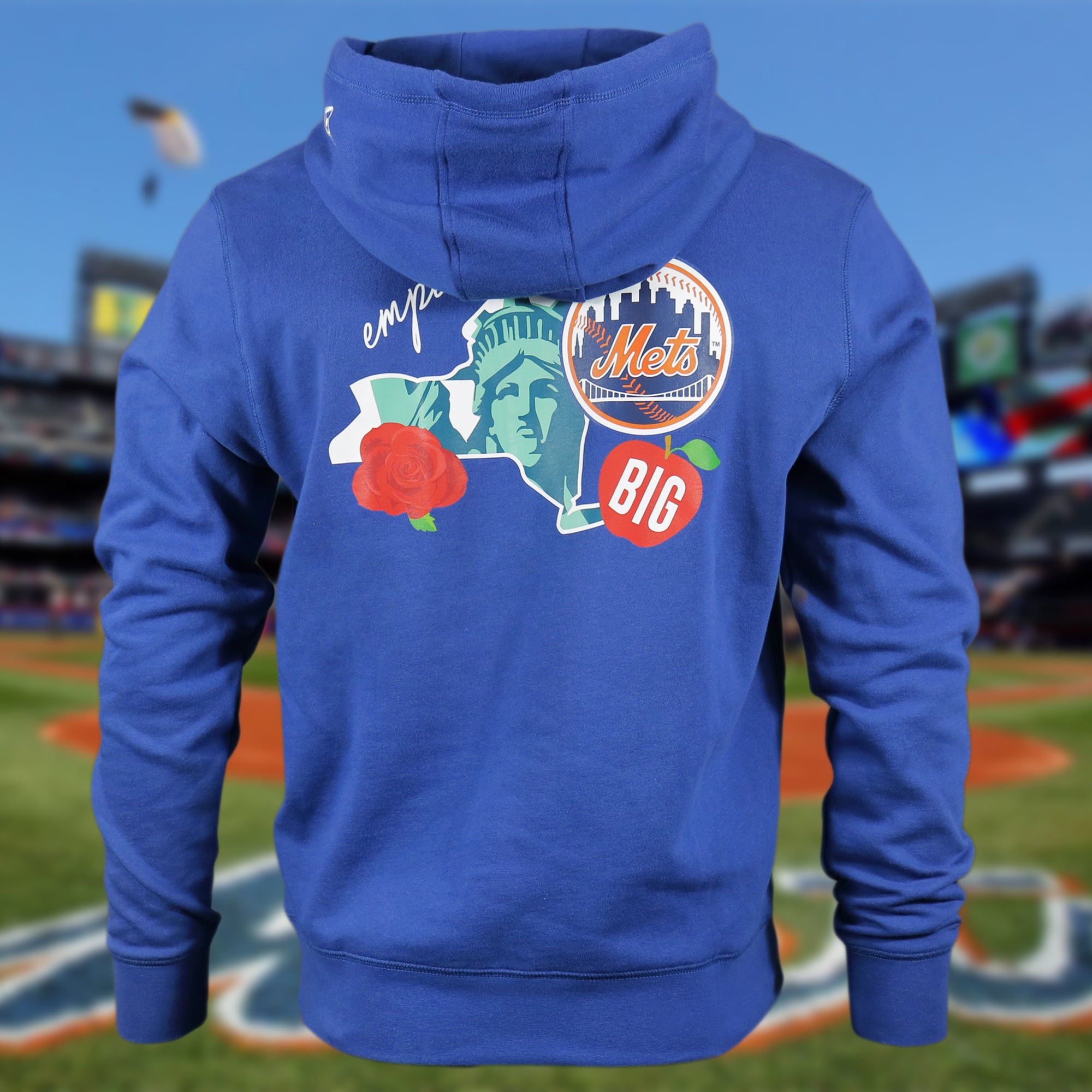 New York Mets City Cluster 59Fifty Fitted Matching Royal Pullover Hoodie