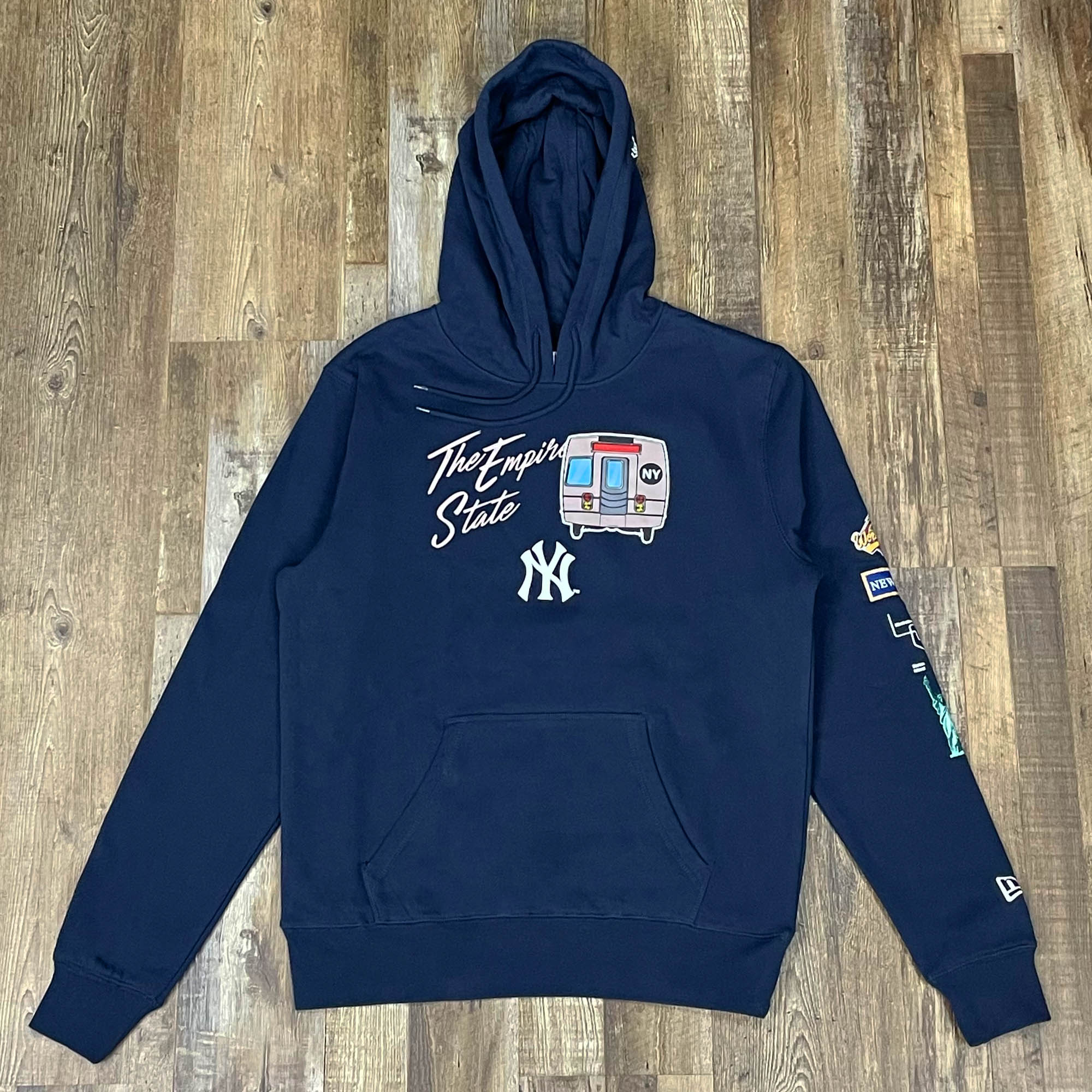 New York Yankees City Transit 59Fifty Fitted Matching Navy Pullover Hoodie