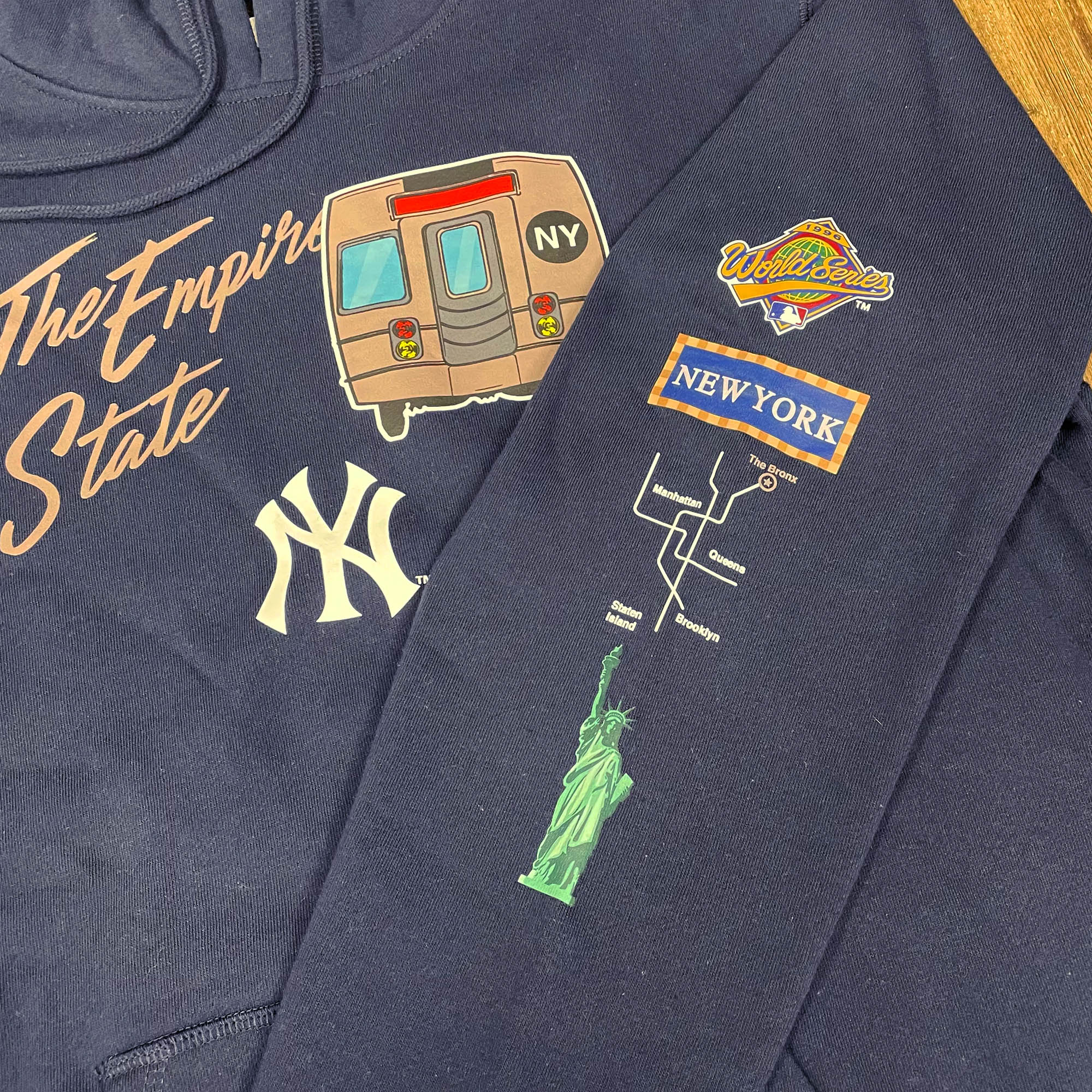 New York Yankees City Transit 59Fifty Fitted Matching Navy Pullover Hoodie