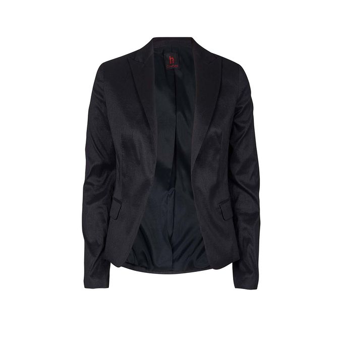 OPEN JACKET IN FLAME FABRIC Woman Black