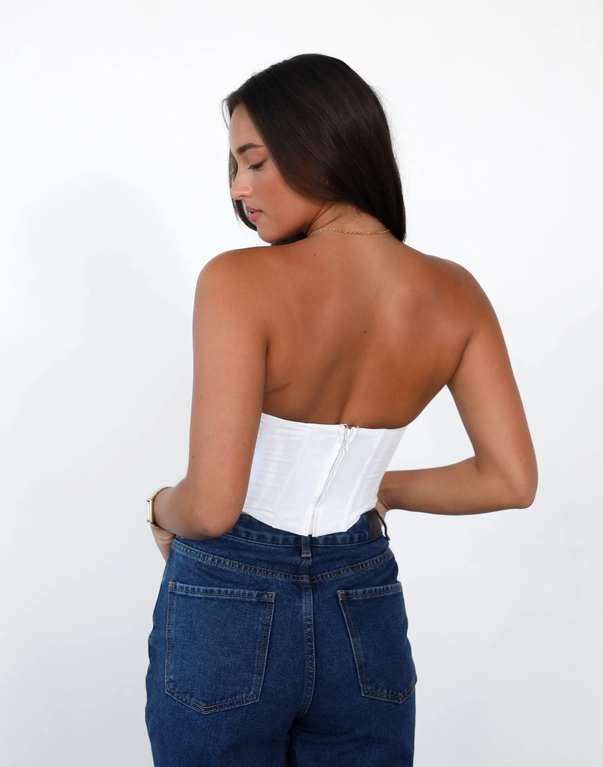 Own The Moment Corset Top (White)