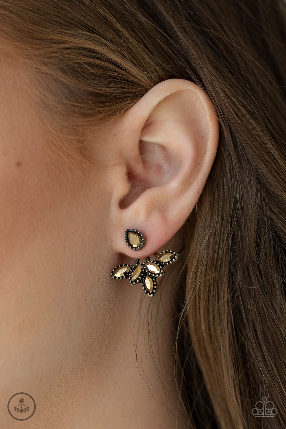 Paparazzi A Force To BEAM Reckoned With - Brass Earrings