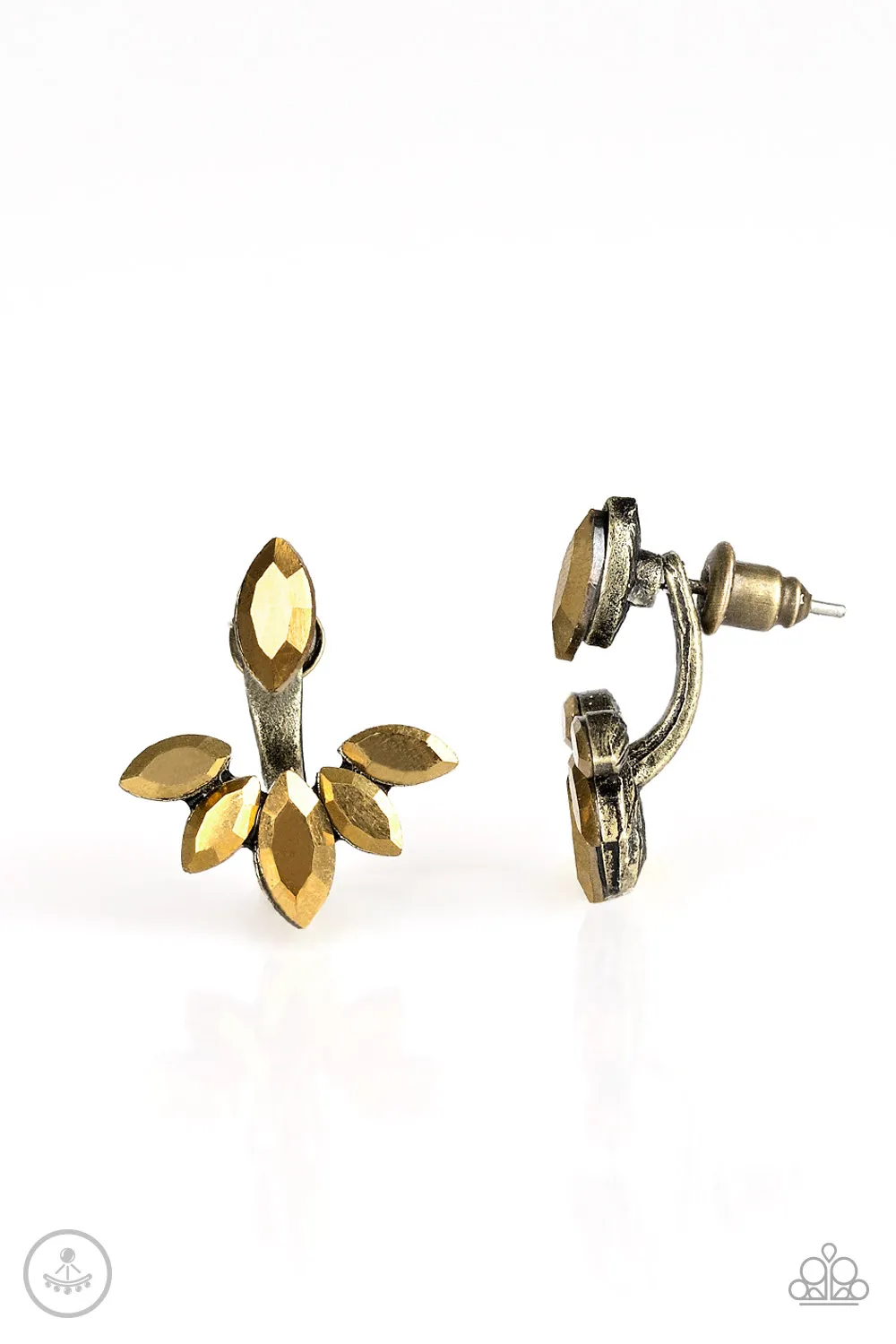 Paparazzi Radical Refinement - Brass Jacket Earrings