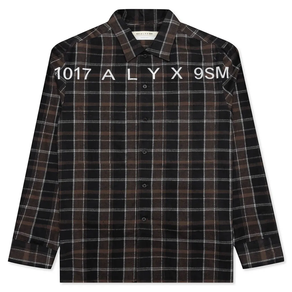 Plaid Logo Shirt - Brown/Black