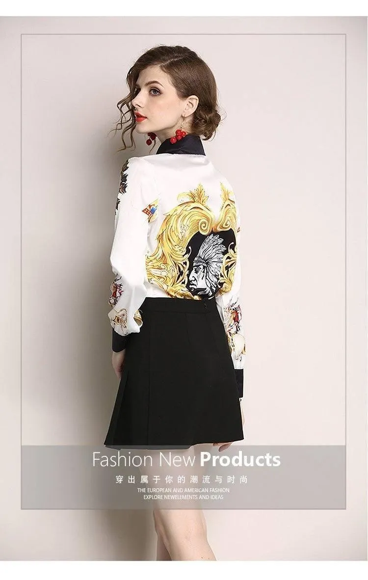 Printed Chiffon Women Shirts