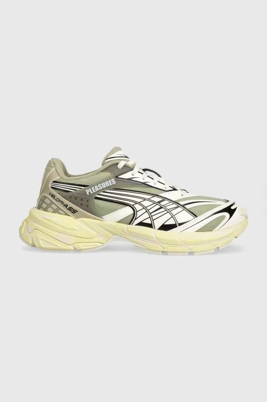 Puma sneakers Puma x Pleasures 391696 Velophasis Overdyed beige color