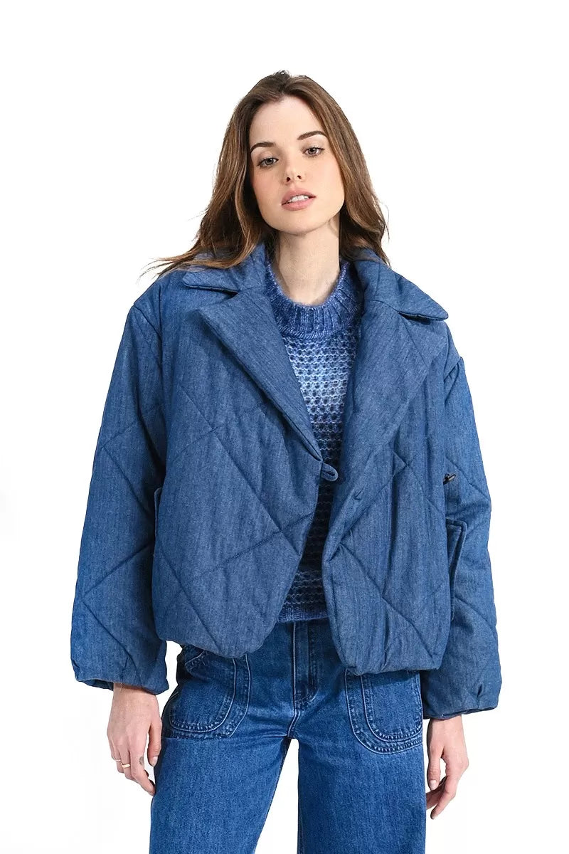 Quilted Denim Jacket