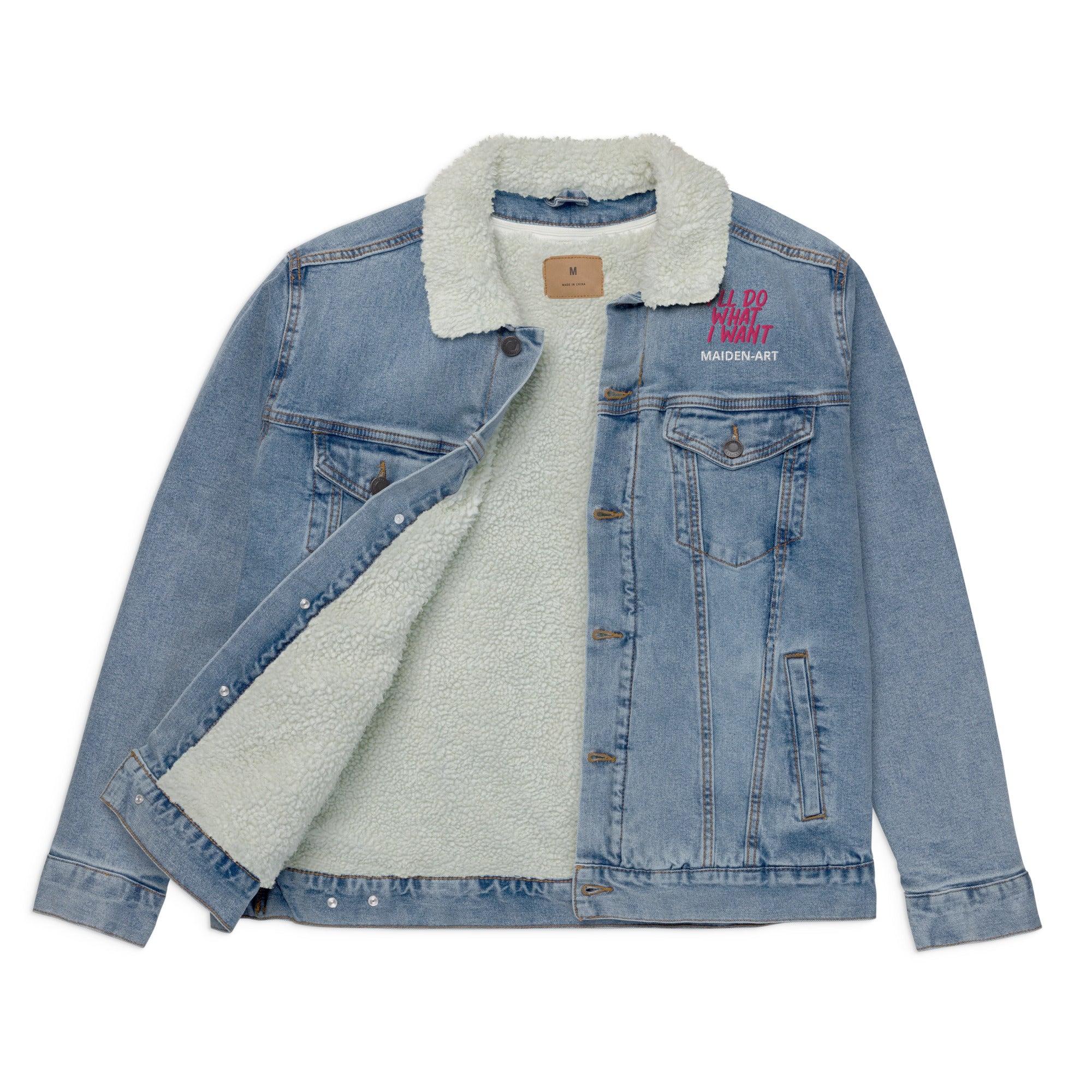 REBEL GIRL Unisex denim sherpa jacket