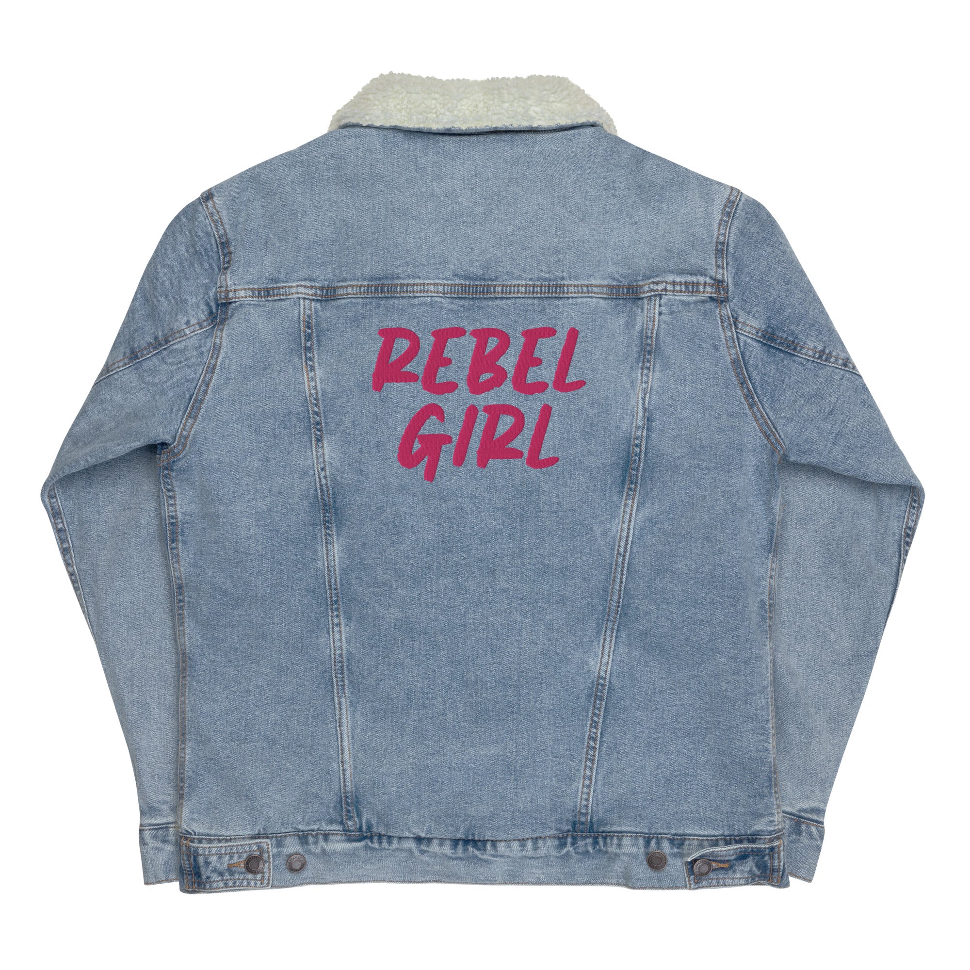 REBEL GIRL Unisex denim sherpa jacket