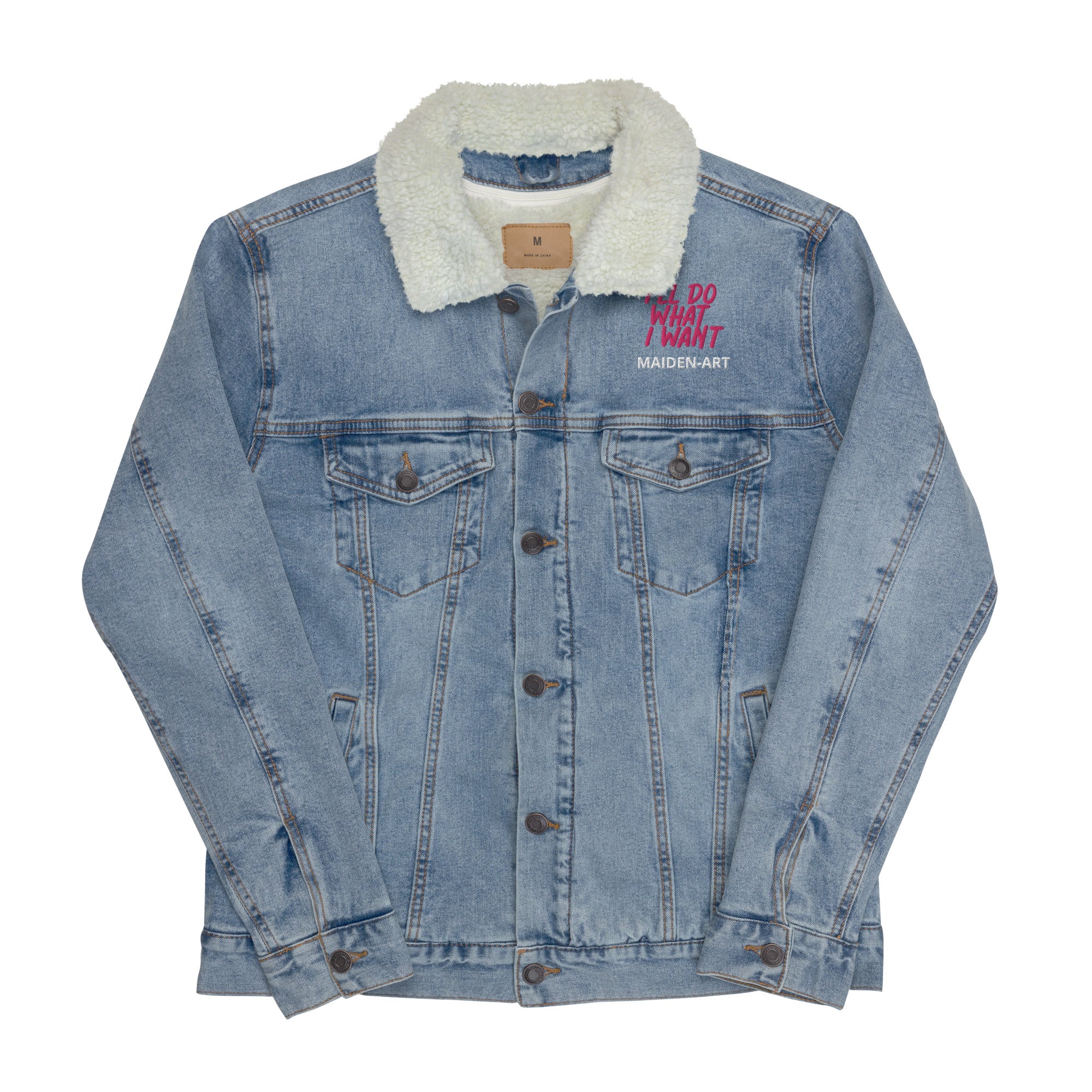 REBEL GIRL Unisex denim sherpa jacket