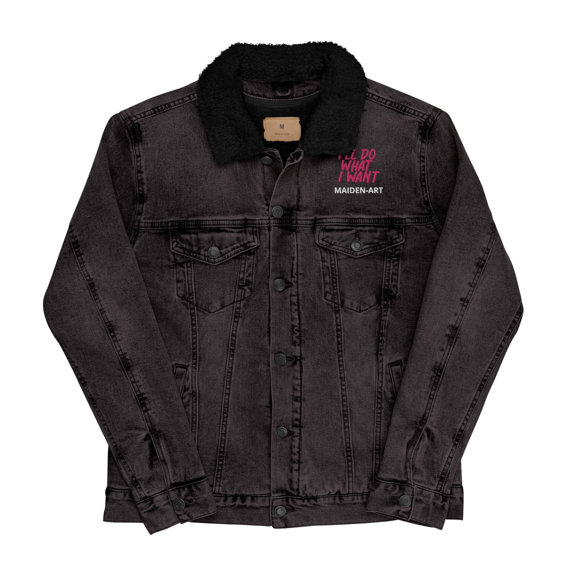 REBEL GIRL Unisex denim sherpa jacket