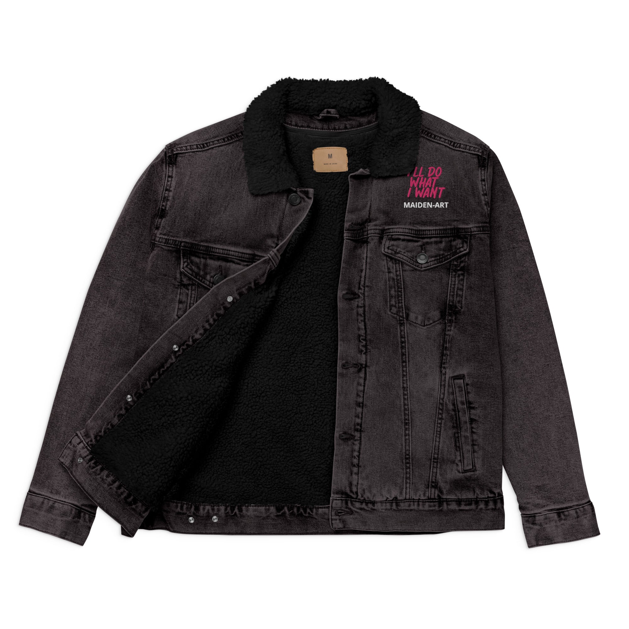 REBEL GIRL Unisex denim sherpa jacket