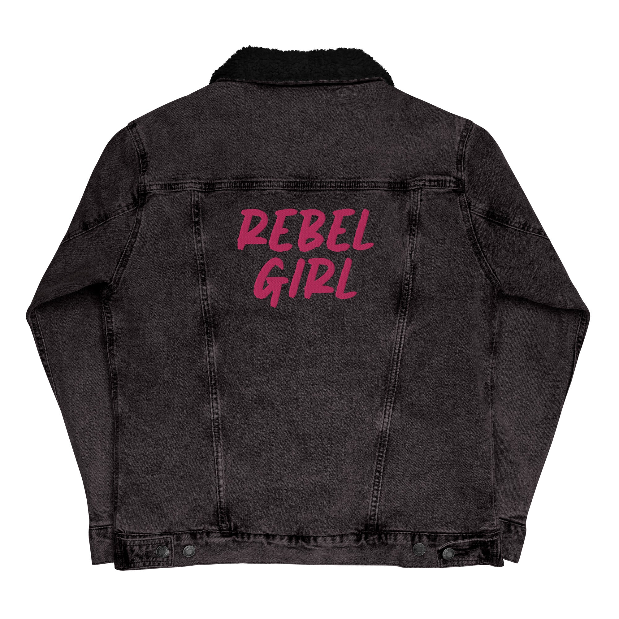 REBEL GIRL Unisex denim sherpa jacket