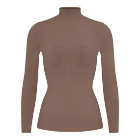 SKIMS SOFT SMOOTHING SEAMLESS Turtleneck Top Truffle - Brown