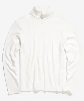 Solid Interlock Jersey Turtleneck in Bisque