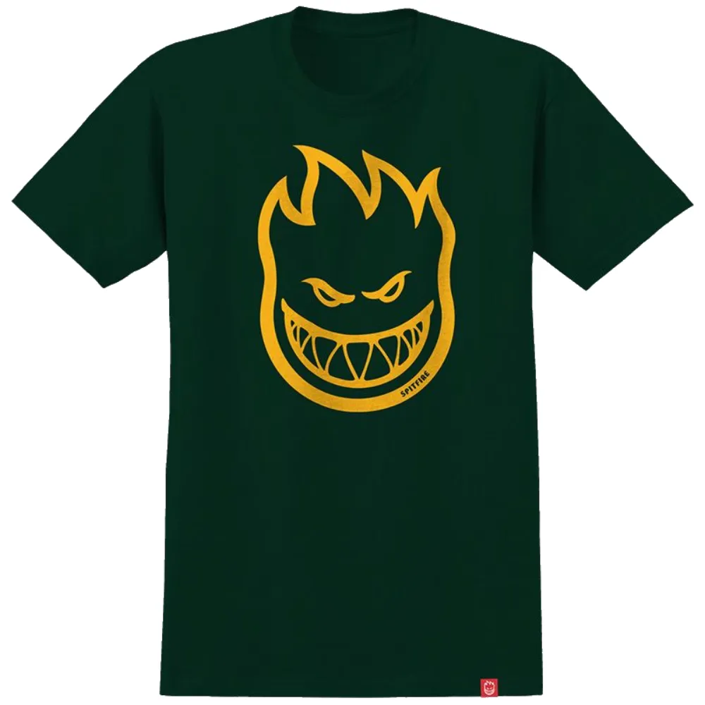 Spitfire Bighead T-Shirt Green/Gold