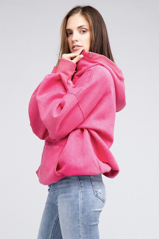 Stitch Detailed Elastic Hem Long Sleeve Hoodie