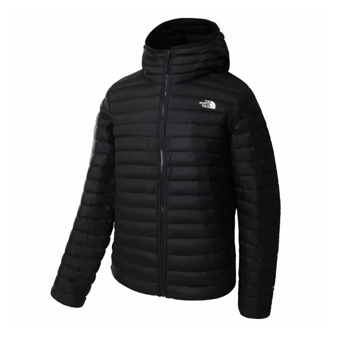 STRETCH JACKET WITH HOOD Man Black