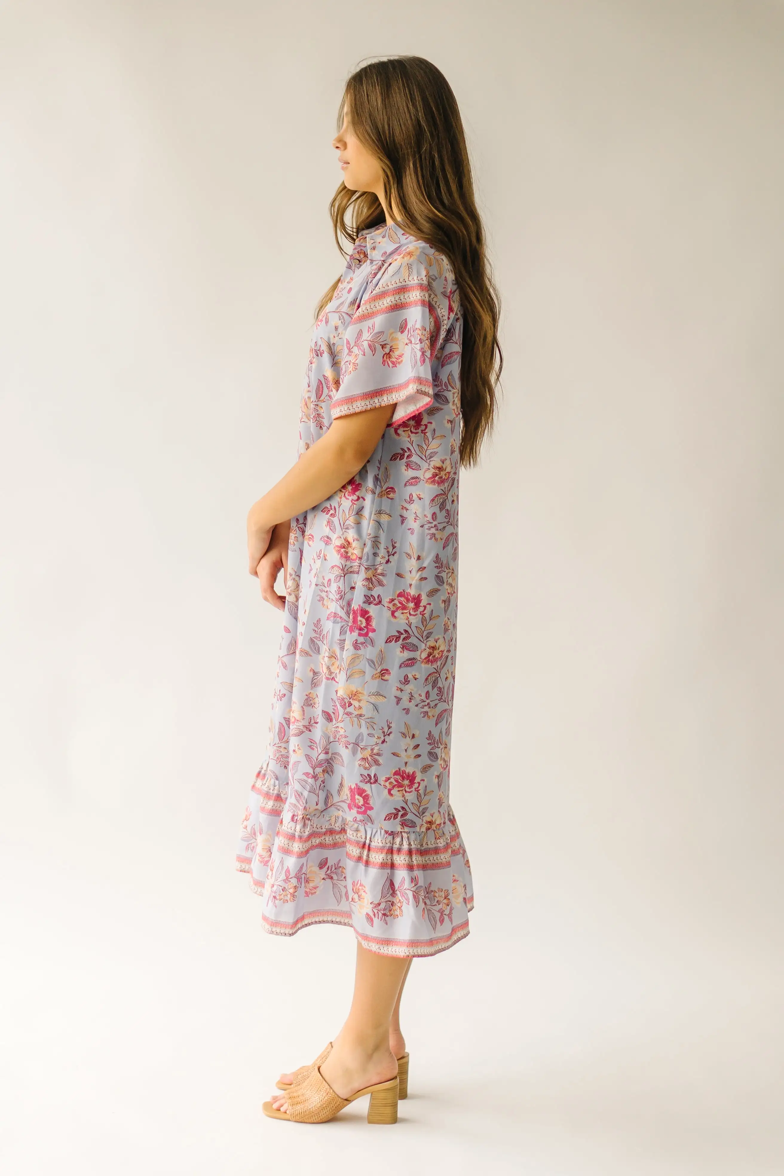 The Gillins Tunic Dress in Blue Multi