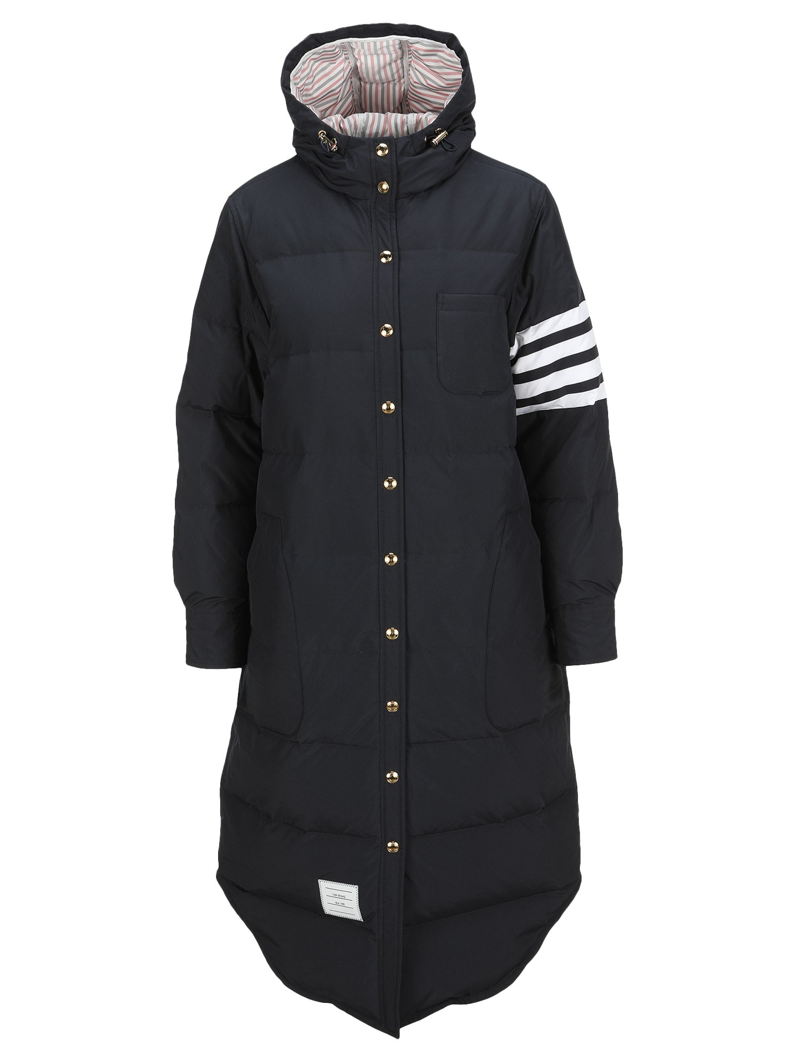 Thom Browne 4 Bar Striped Padded Long Coat