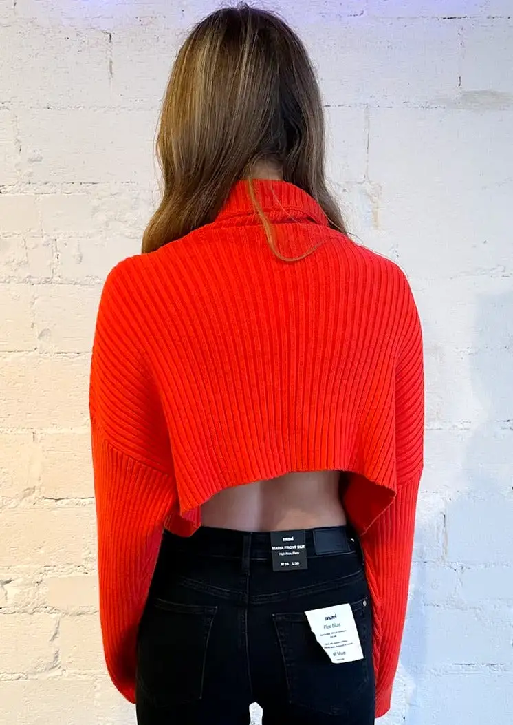 Toasty Babe Turtleneck Crop Sweater