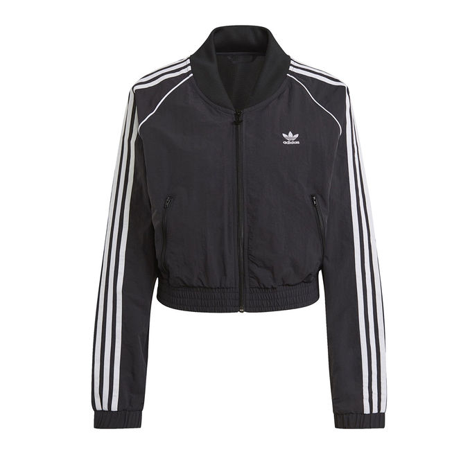 TRACK JACKET ADICOLOR CROPPED 3 STRIPES Woman Black