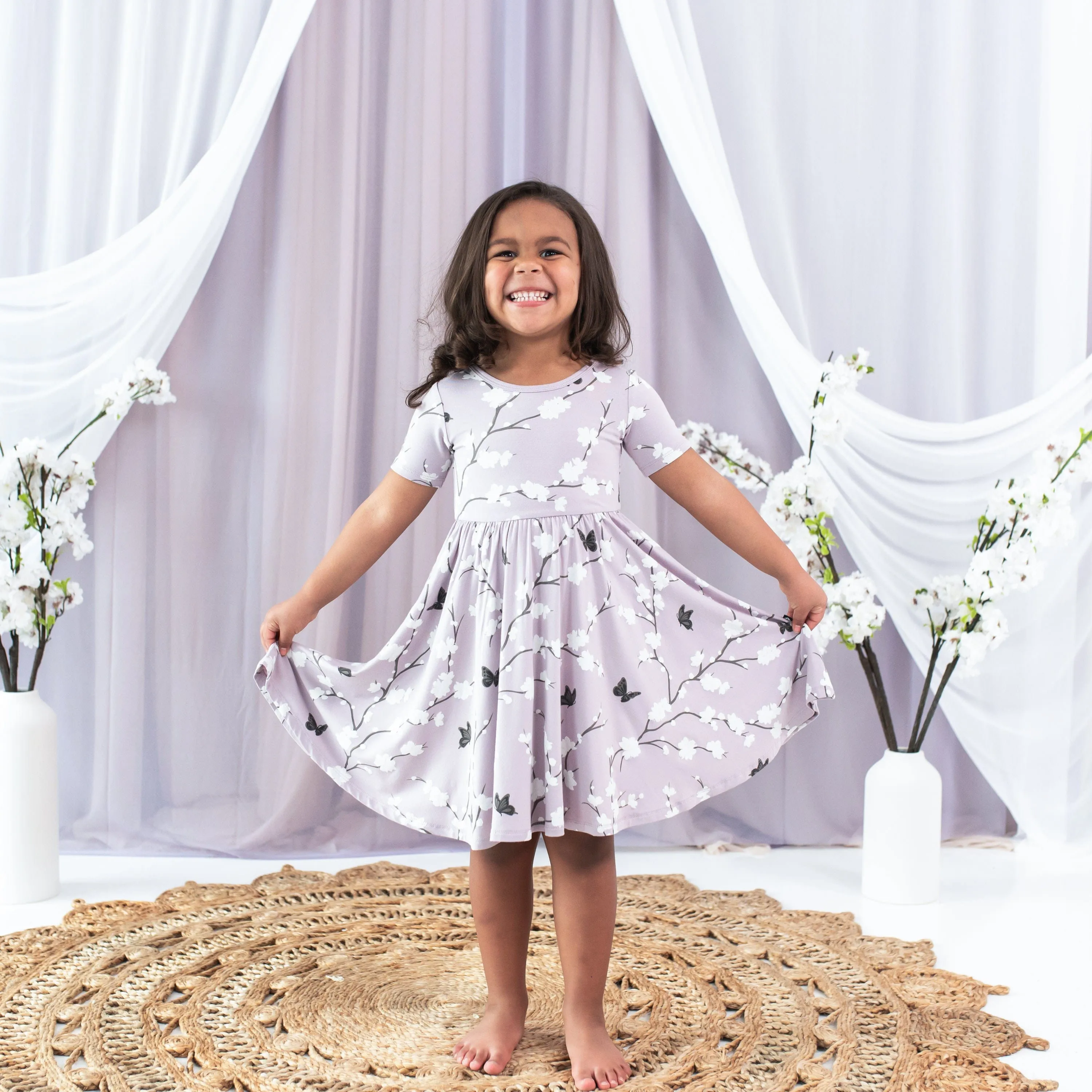 Twirl Dress in Cherry Blossom