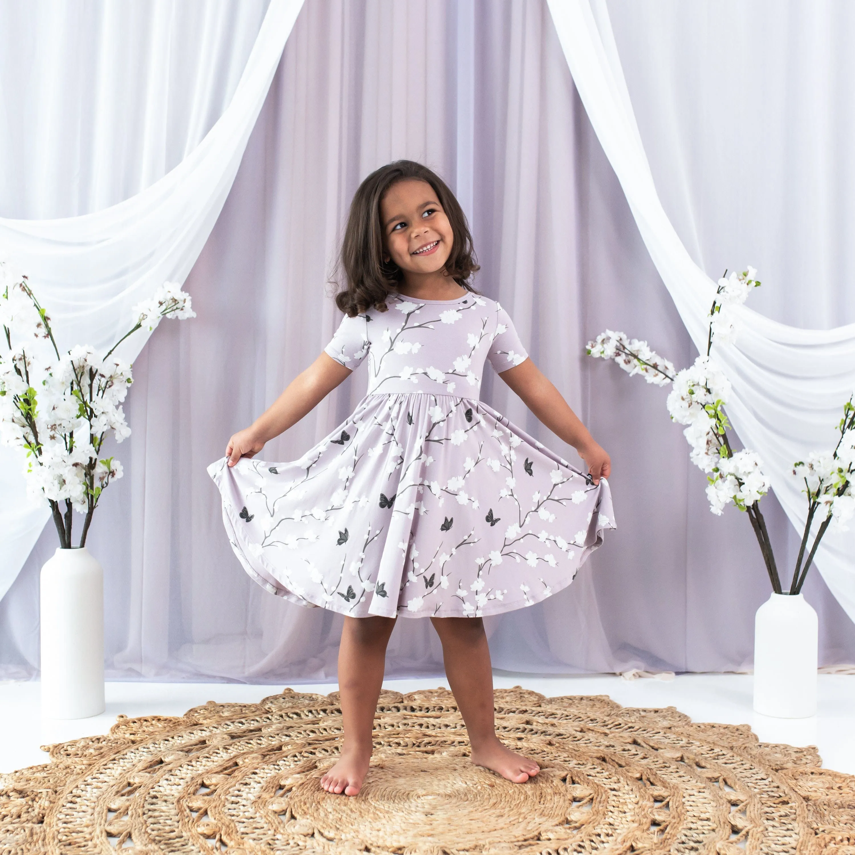 Twirl Dress in Cherry Blossom