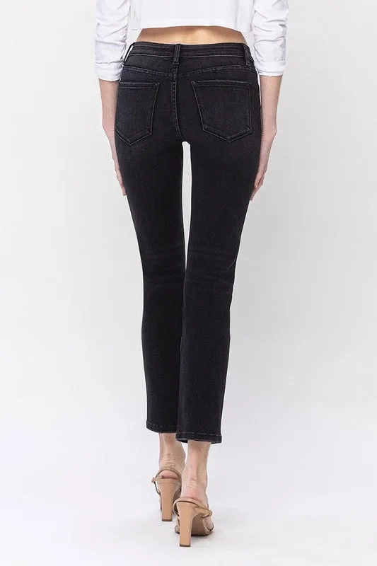 Vervet Mid Rise Ankle Slim Straight Jeans