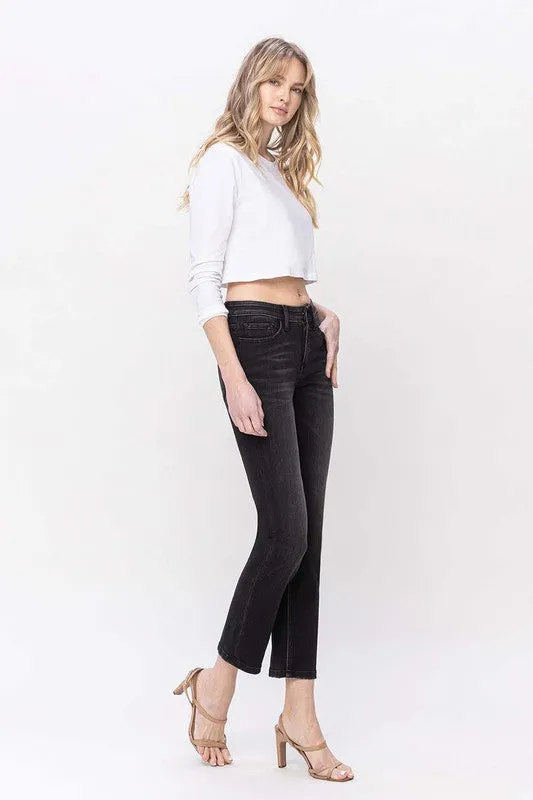 Vervet Mid Rise Ankle Slim Straight Jeans