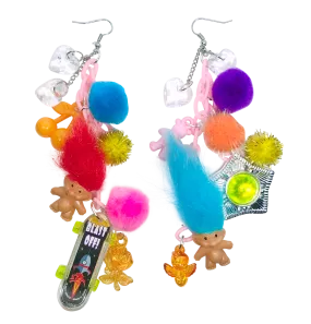 Vintage Blast Off Charm Earrings