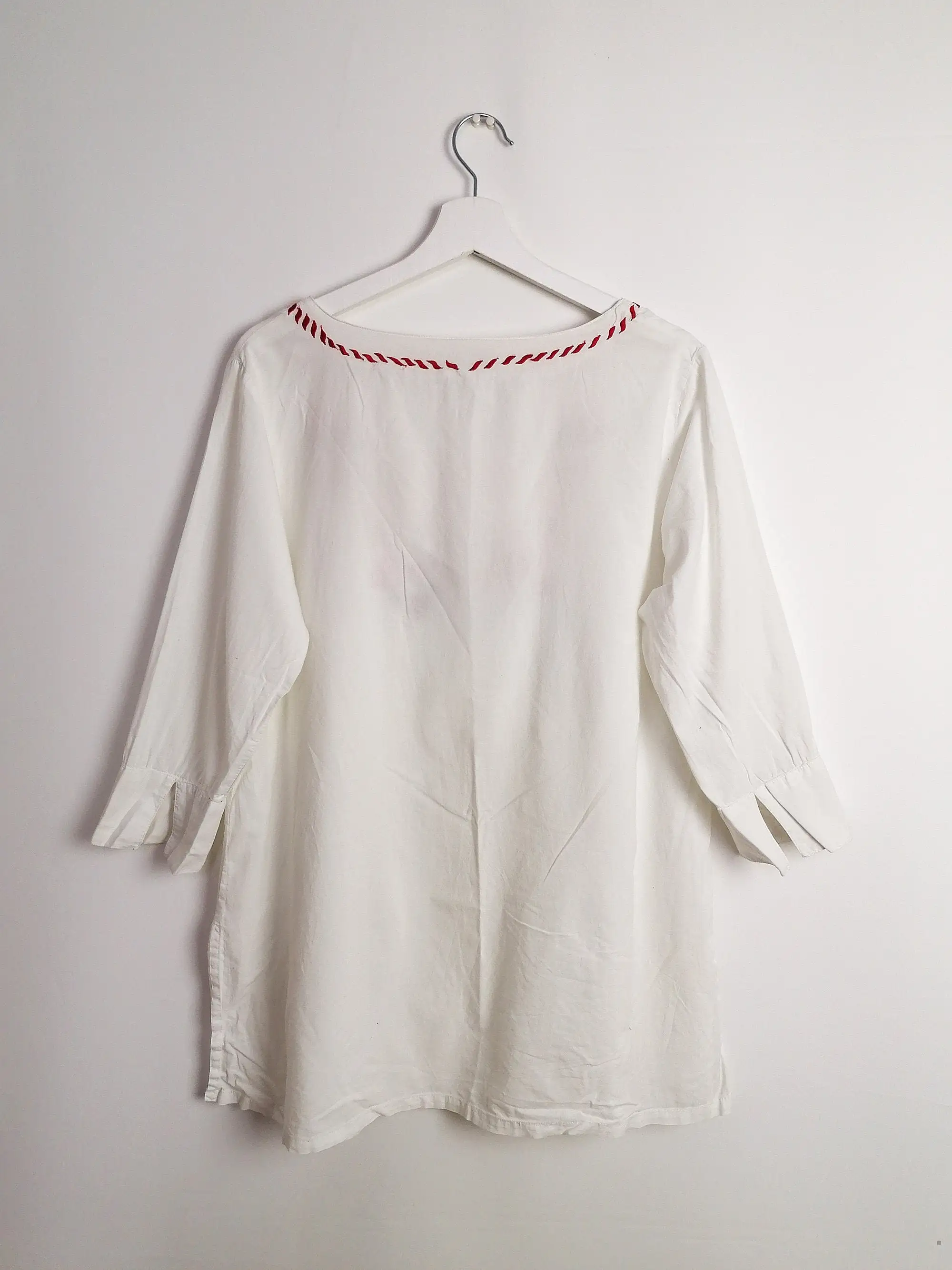 White Tunic Blouse Beach Top Kaftan